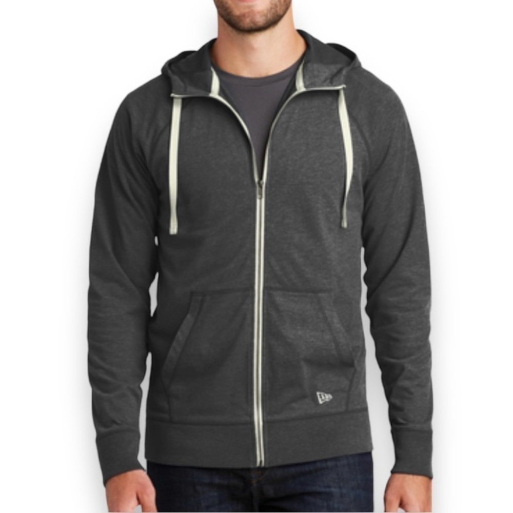 New Era Full Zip Hooded Sweatshirt - Dk Gray; Pittsburgh Chester Cheetah Logo 